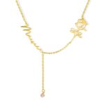 Embrace Your Story – Birth Flower & Name Necklace – A Cherished Treasure for Her Special Moments - Image 8