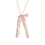 Embrace Your Story – Vertical Name & Heart Charm Necklace – A Loving Tribute for Her - Image 11