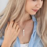 Embrace Your Story – Vertical Name & Heart Charm Necklace – A Loving Tribute for Her - Image 3