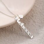 Embrace Your Story – Vertical Name & Heart Charm Necklace – A Loving Tribute for Her - Image 5