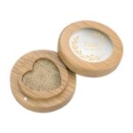 Personalized wooden wedding ring box for couples