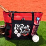 Carry the Spirit of the Game – Custom Name Baseball & Softball Mom Tote Bag – For Every Proud Mom's Everyday Adventures - Image 4