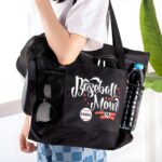 Carry the Spirit of the Game – Custom Name Baseball & Softball Mom Tote Bag – For Every Proud Mom's Everyday Adventures - Image 8