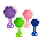 Custom dog food scoop with paw print design
