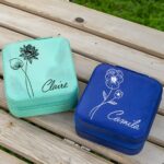 Embrace Her Story – Custom Birth Flower Jewelry Travel Case – A Cherished Keepsake for Every Special Woman - Image 2