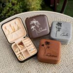 Embrace Her Story – Custom Birth Flower Jewelry Travel Case – A Cherished Keepsake for Every Special Woman - Image 4