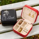 Embrace Her Story – Custom Birth Flower Jewelry Travel Case – A Cherished Keepsake for Every Special Woman - Image 5