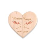 Where Two Hearts Meet – Handcrafted Wooden Magnetic Ring Box – A Cherished Keepsake for Newlyweds - Image 6