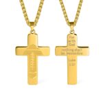 Carry Faith and Passion Close – Custom Bible Verse Cross Necklace for Boys Celebrating Milestones - Image 4
