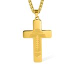 Custom Bible Verse Cross Necklace for Boys