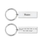 Carry My Heart Always – Engraved Stainless Steel Keychain – For Your Beloved Man's Every Day - Image 2