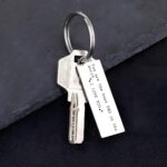 Carry My Heart Always – Engraved Stainless Steel Keychain – For Your Beloved Man's Every Day - Image 12