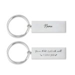 Carry My Heart Always – Engraved Stainless Steel Keychain – For Your Beloved Man's Every Day - Image 3