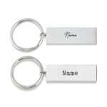 Engraved stainless steel keychain for heartfelt moments