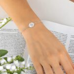 Embrace Your Story – Custom Name & Birth Flower Bracelet – A Cherished Keepsake for Her Special Moments - Image 3