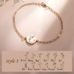 Embrace Your Story – Custom Name & Birth Flower Bracelet – A Cherished Keepsake for Her Special Moments - Image 6