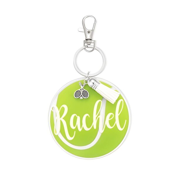 Custom tennis bag tags and keychains for players