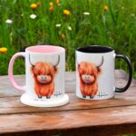 Embrace Cozy Moments – Custom Highland Cow Mug with Name – For Cherished Birthdays and Celebrations - Image 3