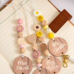 Carry Joy & Style – Custom Boho Teacher Lanyard with Name – A Thoughtful Token for Educators & Caregivers - Image 2