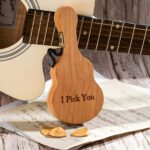 Keep the Rhythm Close – Handcrafted Wood Guitar Pick Box with Picks – For Musicians and Music Lovers - Image 3