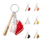 Engraved mini baseball bat keychain for baseball lovers
