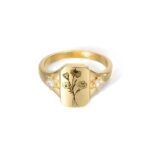 Embrace Your Family's Bloom – Custom Birth Flower Signet Ring – A Cherished Keepsake for Her Special Moments - Image 10