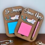 Honor Their Healing Hands – Custom Medical Sticky Note Holder with Pen Slot – A Thoughtful Keepsake for Caregivers - Image 5