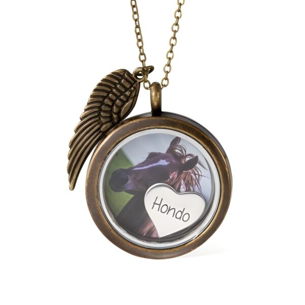 Custom horse hair locket necklace for horse lovers