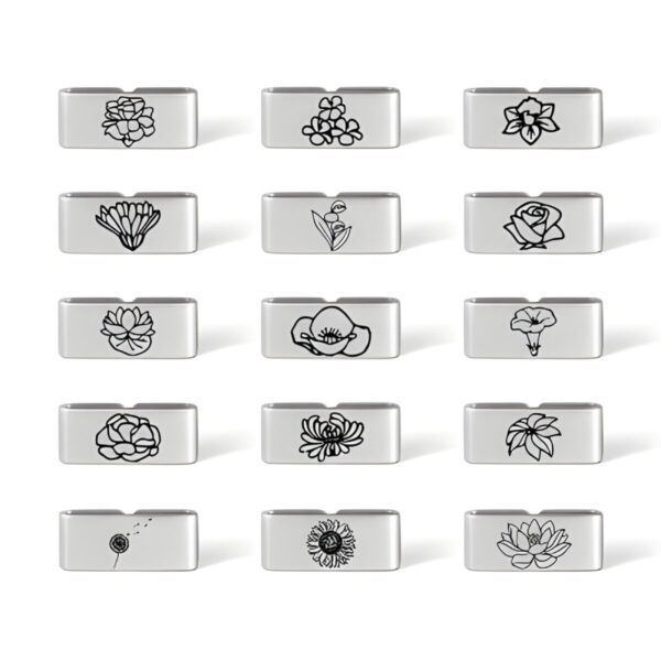 Birthflower watch band charm for personalized keepsakes