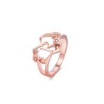 Embrace Her Heart – Dainty Initial & Floral Ring – A Timeless Token for Your Beloved - Image 2