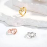 Embrace Her Heart – Dainty Initial & Floral Ring – A Timeless Token for Your Beloved - Image 5