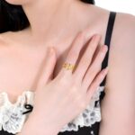 Embrace Her Heart – Dainty Initial & Floral Ring – A Timeless Token for Your Beloved - Image 8