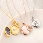 Embrace Your Story – Birth Flower & Photo Oval Locket Necklace – A Cherished Keepsake for Mom, Grandma, or Loved Ones - Image 2