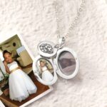 Embrace Your Story – Birth Flower & Photo Oval Locket Necklace – A Cherished Keepsake for Mom, Grandma, or Loved Ones - Image 3