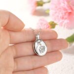Embrace Your Story – Birth Flower & Photo Oval Locket Necklace – A Cherished Keepsake for Mom, Grandma, or Loved Ones - Image 4