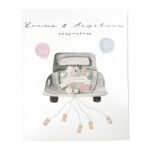 Custom car canvas for newlyweds celebrating love