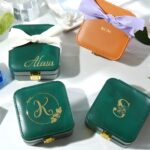 Monogrammed travel jewelry case for cherished treasures