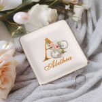 Keep Treasured Memories Close – Initials Ceramic Ring Dish – For Her Special Moments and Everyday Elegance - Image 2