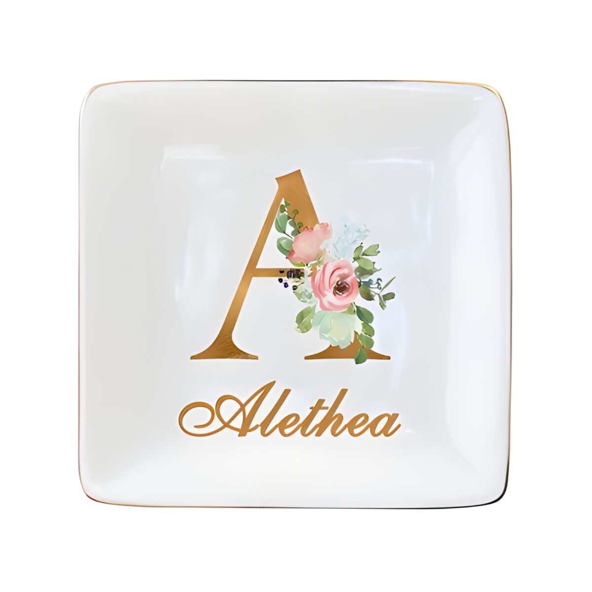 Personalized ceramic ring dish for treasured memories