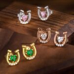 Embrace Fortune and Love – Custom Birthstone Horseshoe Stud Earrings – For Her Special Moments - Image 4