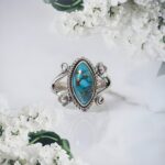 Embrace Serenity – Healing Turquoise Ring in Boho Elegance – For Cherished Women and Meaningful Moments - Image 2