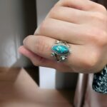 Embrace Serenity – Healing Turquoise Ring in Boho Elegance – For Cherished Women and Meaningful Moments - Image 6