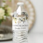 Celebrate Your Love Story – Custom Greenery Wedding Water Bottle Labels – For Cherished Wedding & Bridal Moments - Image 2