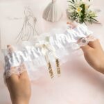 Embrace Your Love Story – Custom Lace Bridal Garter with Name & Date – For Cherished Wedding Moments - Image 7