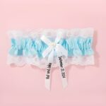 Custom lace bridal garter for cherished wedding moments