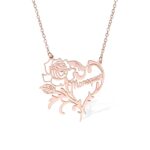 Embrace Her Story – Custom Birth Flower Necklace with Heart – A Cherished Keepsake for Mom, Wife, or Best Friend - Image 11