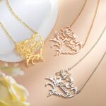 Embrace Her Story – Custom Birth Flower Necklace with Heart – A Cherished Keepsake for Mom, Wife, or Best Friend - Image 3