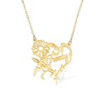 Embrace Her Story – Custom Birth Flower Necklace with Heart – A Cherished Keepsake for Mom, Wife, or Best Friend - Image 9