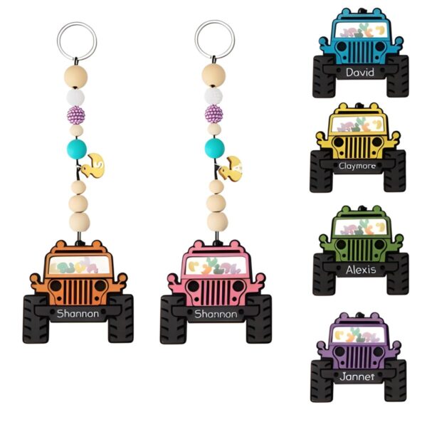 Custom name duck jeep car charm for joyful journeys
