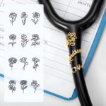 Embrace Your Healing Journey – Hand-Embossed Stethoscope Name Tag with Birthflower – For Nurses, Doctors & Medical Heroes - Image 2